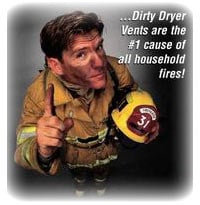 This is a lot of dryer lint. The cause of dryer vent clogs