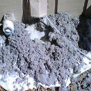 This is a lot of dryer lint. The cause of dryer vent clogs